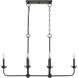 Freesia 6 Light 38 inch Matte Black Chandelier Ceiling Light